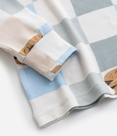 Pijama Infantil Tricosado con Estampa Animalitos y de Cuadros - Talle 2 a 6 años 9