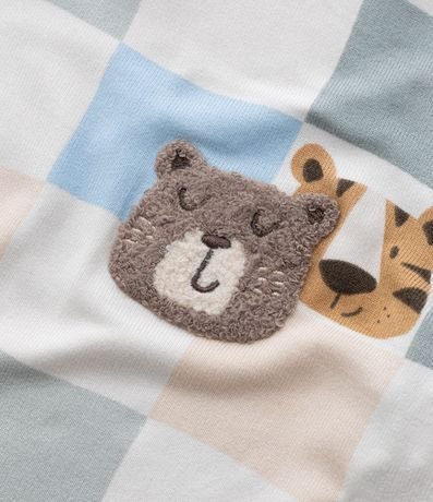 Pijama Infantil Tricosado con Estampa Animalitos y de Cuadros - Talle 2 a 6 años 11