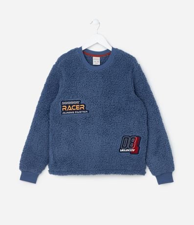 Pijama Infantil en Fleece con Bordado Racer - Talle 5 a 14 años 2