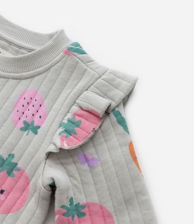 Conjunto Infantil en Capitoneada con Estampa Legumes - Talle 1 a 5 años 5