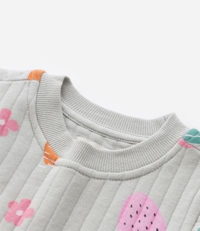 Conjunto Infantil en Capitoneada con Estampa Legumes - Talle 1 a 5 años 6