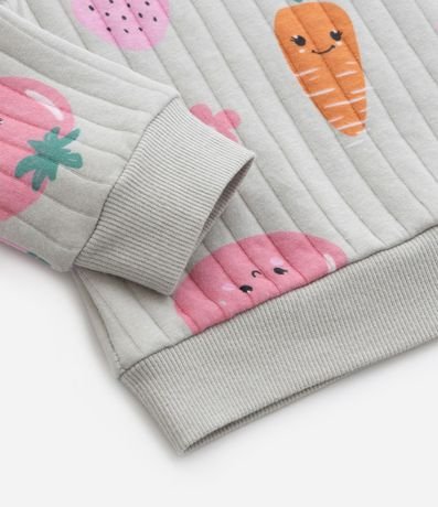 Conjunto Infantil en Capitoneada con Estampa Legumes - Talle 1 a 5 años 7