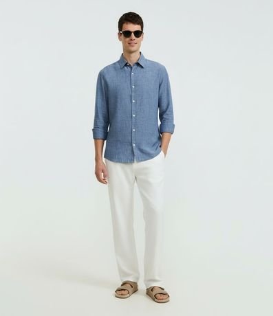 Camisa Manga Larga en Lino