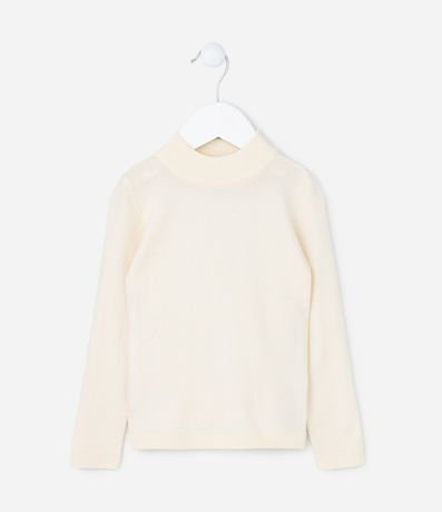 Blusa Infantil en Rib con Cuello Alto - Talle 1 a 5 años