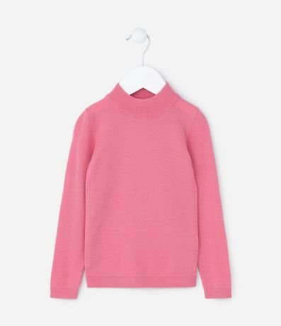 Blusa Infantil en Rib con Cuello Alto - Talle 1 a 5 años