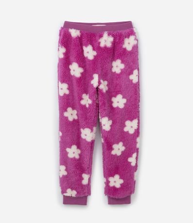 Conjunto Infantil en Fleece con Estampa Floral - Talle 1 a 5 años 2