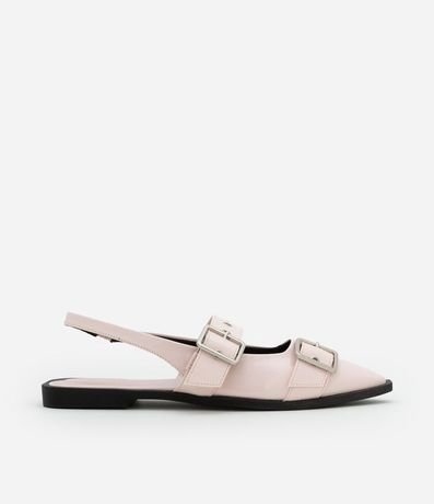 Zapatilla Slingback con Puntera Fina y Hebillas