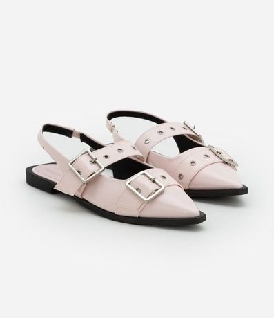 Zapatilla Slingback con Puntera Fina y Hebillas 2
