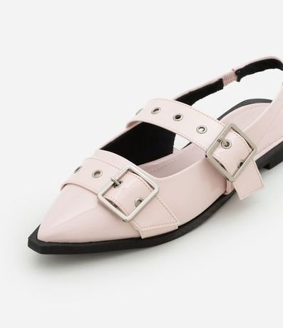 Zapatilla Slingback con Puntera Fina y Hebillas 5