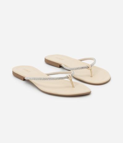 Sandalia Plana con Tiras en Cristales 2