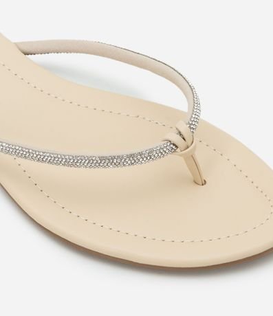 Sandalia Plana con Tiras en Cristales 4