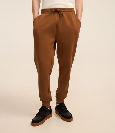 Pantalón en Algodón con Cintura Elástica y Bajo Ajustada 2