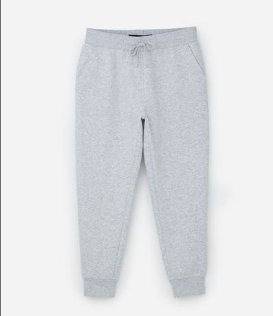 Pantalón en Algodón con Cintura Elástica y Bajo Ajustada