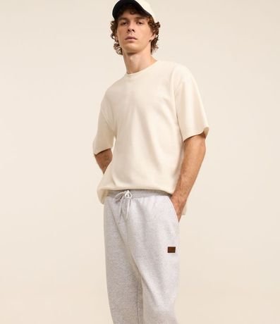 Pantalón en Algodón con Cintura Elástica y Bajo Ajustada 3