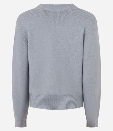 Cardigan Corto en Punto con Pedritas Bordadas 6