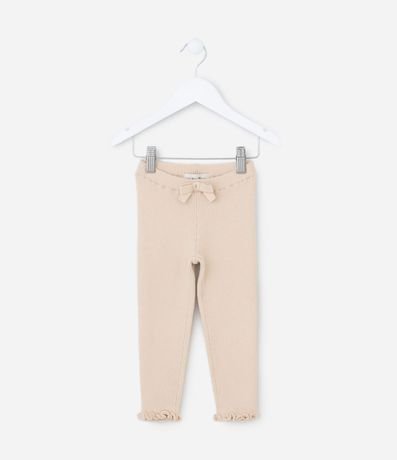 Pantalón Infantil en Rib con Bajo Ondulado - Talle 1 a 5 años