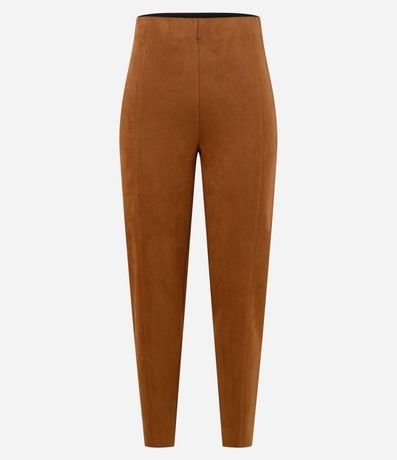 Pantalón Legging en Suedine y Cremallera Lateral 5