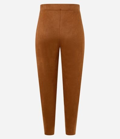 Pantalón Legging en Suedine y Cremallera Lateral 6