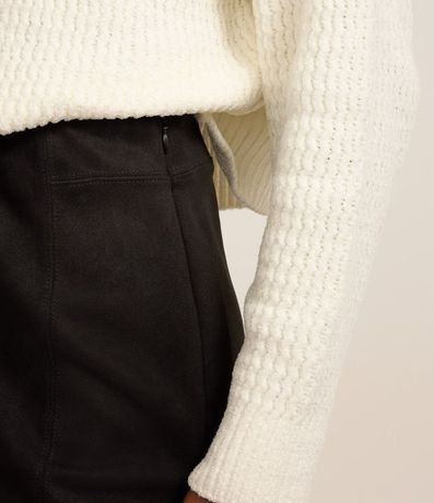 Pantalón Legging en Suedine y Cremallera Lateral 4