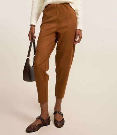 Pantalón Legging en Suedine y Cremallera Lateral 3