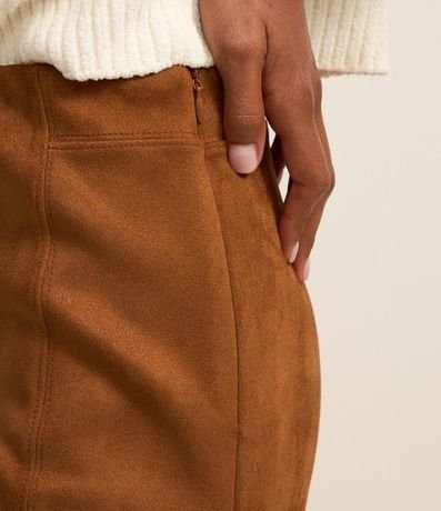 Pantalón Legging en Suedine y Cremallera Lateral 4