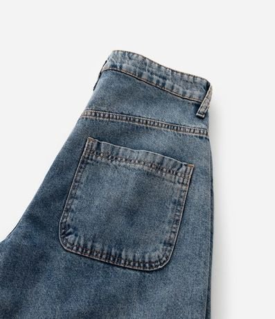 Bermuda Baggy Jeans con Pespunte Contrastante 3