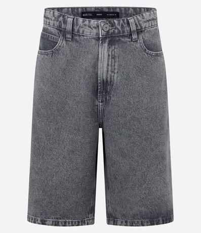 Bermuda Baggy Jeans con Pespunte Contrastante 5