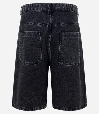 Bermuda Baggy Jeans con Pespunte Contrastante 5