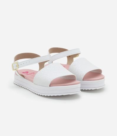 Sandalia Flatform Infantil con Tiras Brillantes - Talle 26 a 36
