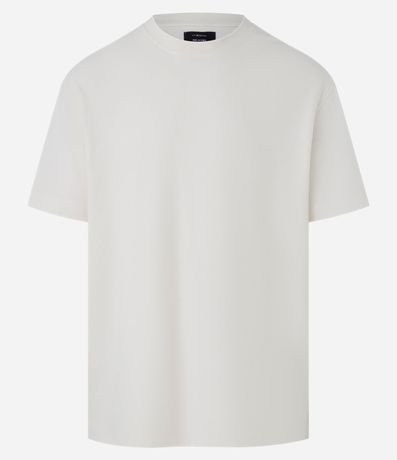 Remera en Algodón Texturizado en Cuello Redondo 4