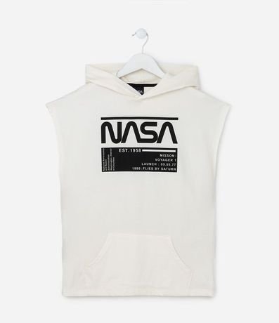 Musculosa Infantil con Capucha y Estampa NASA - Talle 5 a 14 años