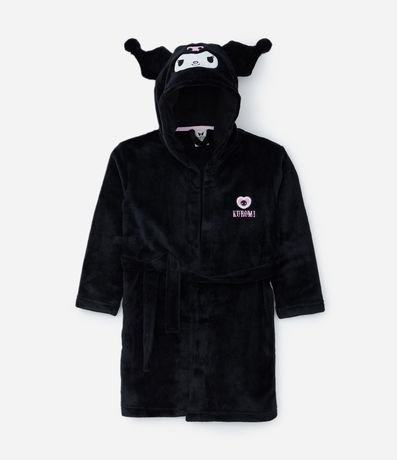 Bata de baño Infantil en Fleece Estampa Kuromi - Talle 5 a 16 años