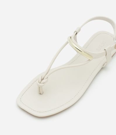 Sandalia Plana con Correas Finas y Detalle Metálico 5