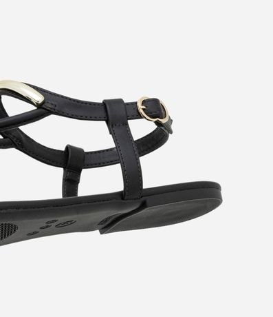 Sandalia Plana con Correas Finas y Detalle Metálico 5