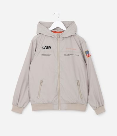 Campera Rompevientos Infantil con Estampa Nasa - Talle 5 a 14 años