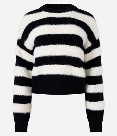 Buzo en Punto con Rayas y Pelito 4