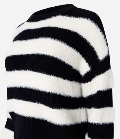 Buzo en Punto con Rayas y Pelito 5