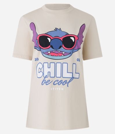 Remera Alargada en Algodón con Estampa Stitch Chill be Cool 3