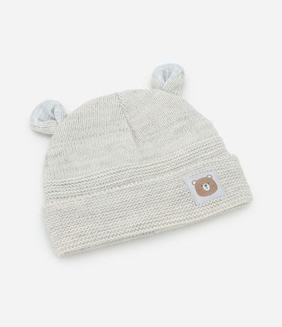 Gorro Infantil con Bajo Plegado y Orejitas - Talle 0 a 12 meses