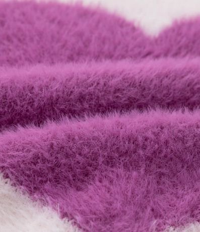 Suéter Infantil en Chenille Peludito con Estampa Corazón - Talle 1 a 5 años 3
