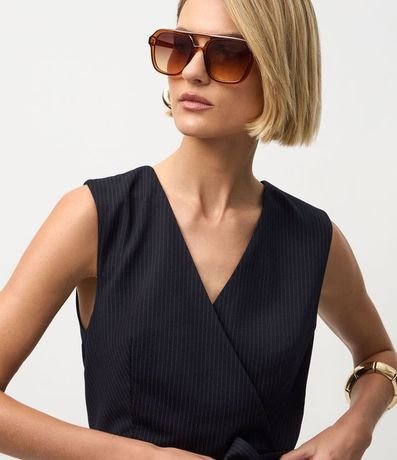 Mono en Ponto Roma Estampa Raya de Tiza 3