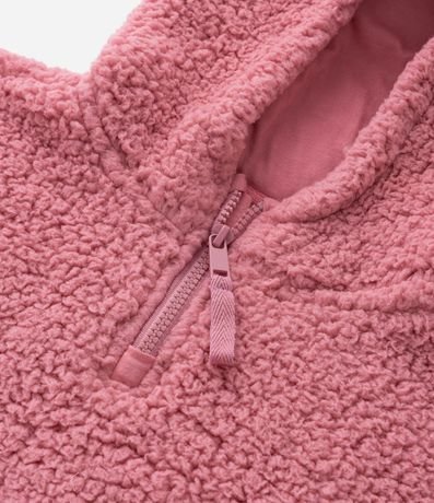 Saco Cerrado Infantil en Sherpa con Capucha de Orejitas - Talle 5 a 14 años 7