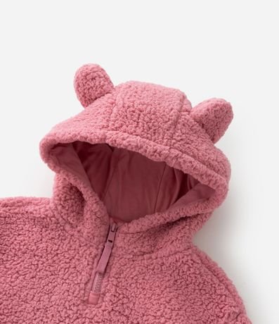Saco Cerrado Infantil en Sherpa con Capucha de Orejitas - Talle 5 a 14 años 8