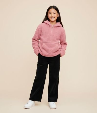 Saco Cerrado Infantil en Sherpa con Capucha de Orejitas - Talle 5 a 14 años