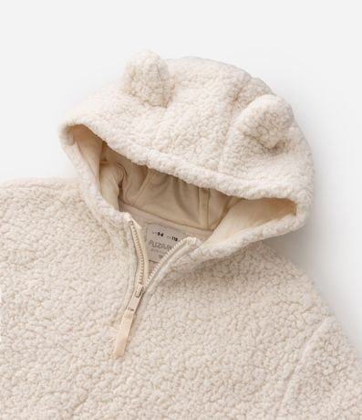 Saco Cerrado Infantil en Sherpa con Capucha de Orejitas - Talle 5 a 14 años 4