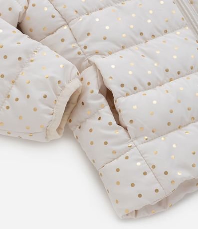 Campera Puffer Infantil con de Lunares Metalizado - Talle 1 a 5 años 4