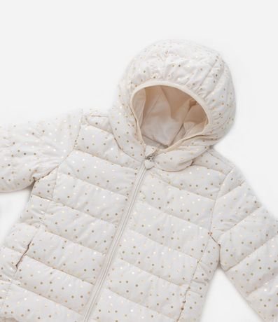 Campera Puffer Infantil con de Lunares Metalizado - Talle 1 a 5 años 5