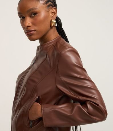 Campera Básica en Pu con Cierre Track 3