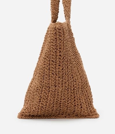 Cartera de Playa en Papel con Efecto Paja y Detalle De Metal 2