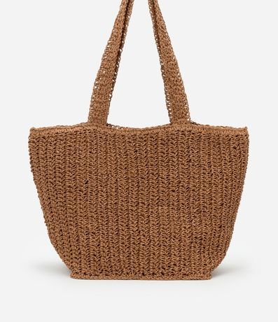 Cartera de Playa en Papel con Efecto Paja y Detalle De Metal 3